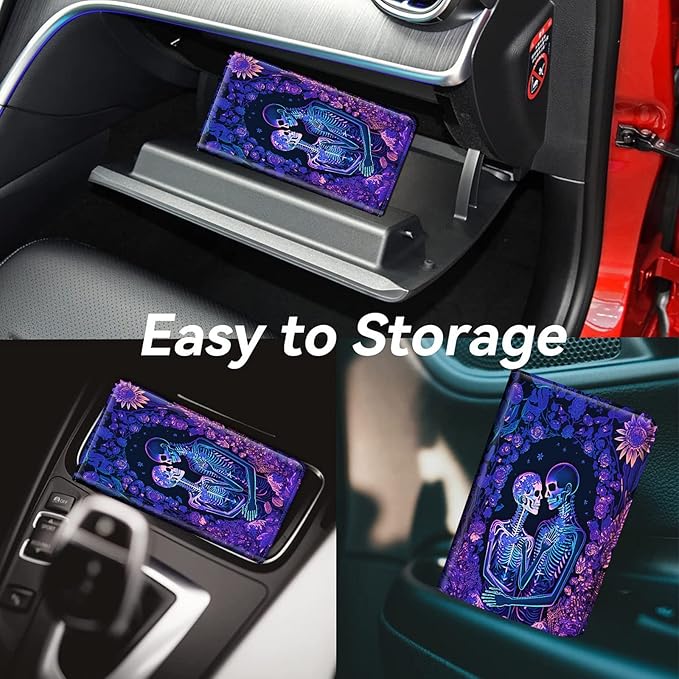 Car Registration and Insurance Holder, Leather Car Glove Box Organizer - Image 4