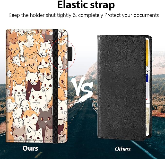 Car Registration and Insurance Holder, Leather Car Glove Box Organizer - Image 6