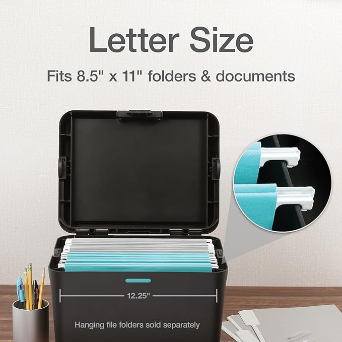Pendaflex Portable File Box, Letter Size, 14.25" x 9.25" x 11" - Image 2