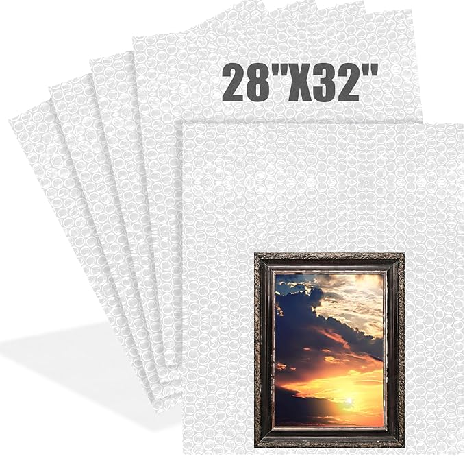 5 Pack Extra Large 28 * 32 Inch Bubble Pouches Clear Bubble Pouch Wrap Bags by Dunzoom