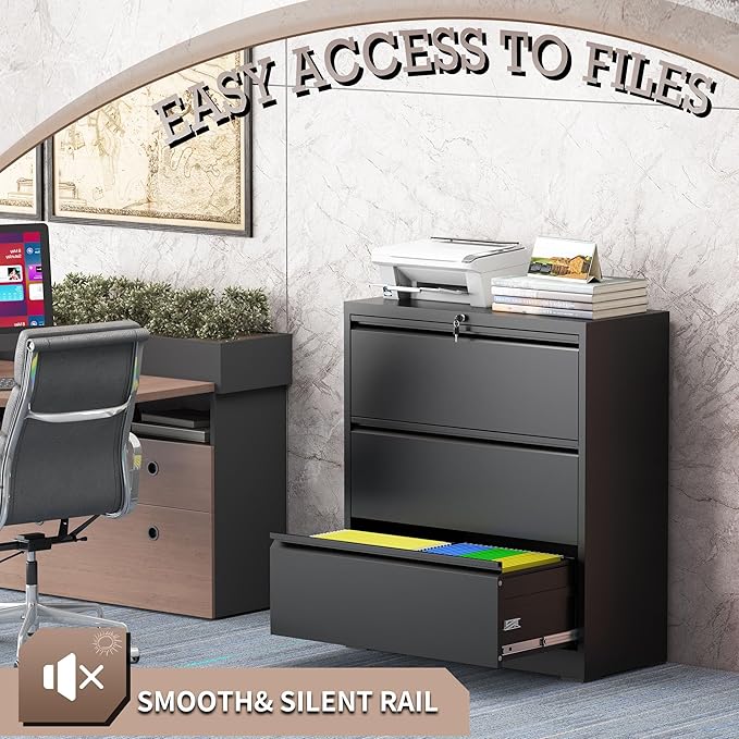 3 Drawer Lateral File Cabinet - Image 6