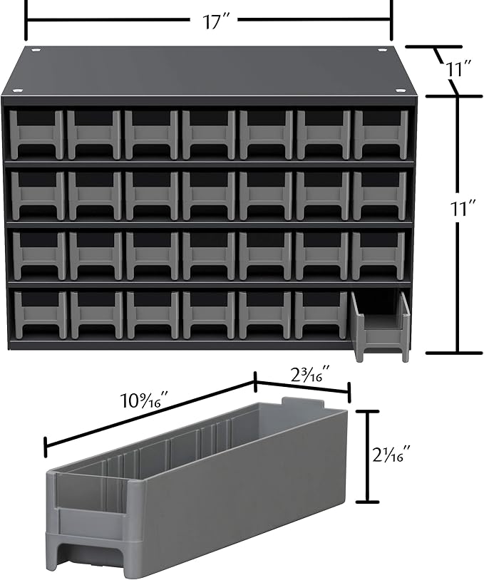 Akro-Mils Steel Garage Storage Cabinet, Small Parts Organizer Metal Cabinet - Image 2