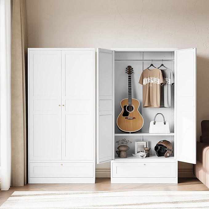 Letaya Wardrobe Closet, Bedroom Armoire Cabinet Clothes Organizer - Image 8