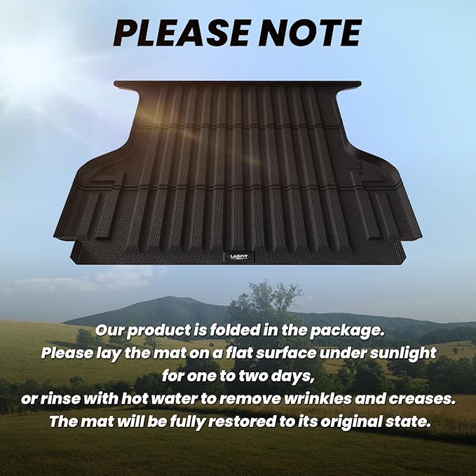 LASFIT 5.0ft Bed Mat for Ford Ranger 2023 2022 2021 2020 2019 Truck Bed TPE All - Image 7