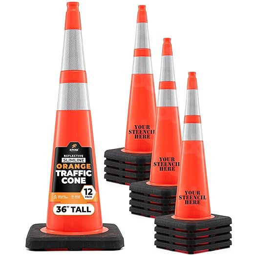 Xpose Safety 36 Inch Orange Slim Line Traffic Cones by XposeSafety