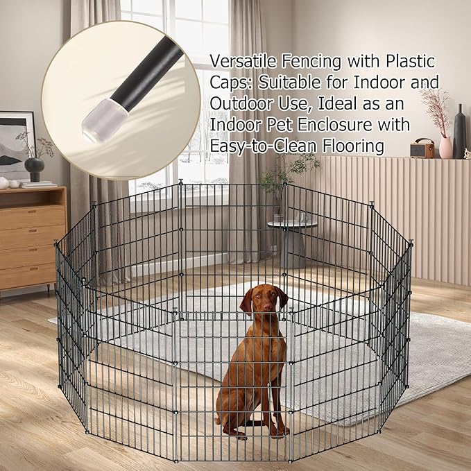 10 Panels Garden Fence Dog Fence Outdoor - Image 7