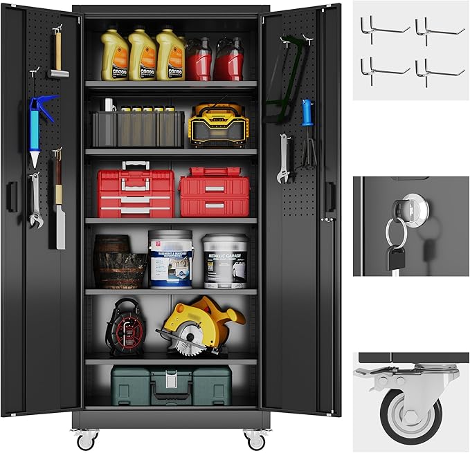 Aobabo 71" H×34" W×18" D Garage Storage Cabinet by Aobabo