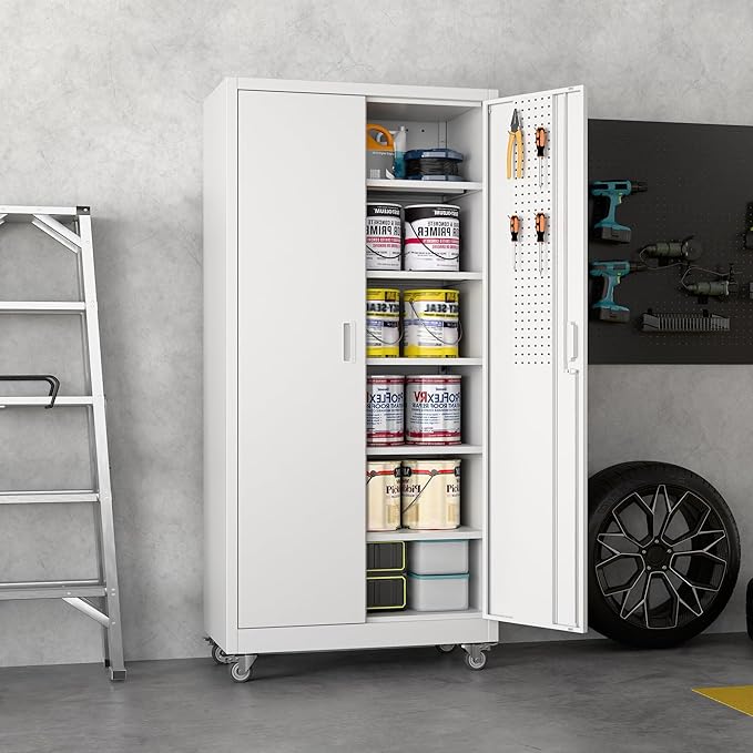 Aobabo Upgrade 71H''*34''W*18''D Metal Garage Storage Cabinet - Image 9