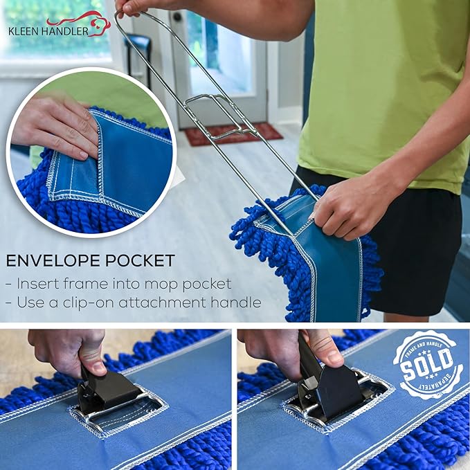 KLEEN HANDLER 24 Inch Microfiber Dust Mop Bulk Pack of 12, Medium Washable - Image 6
