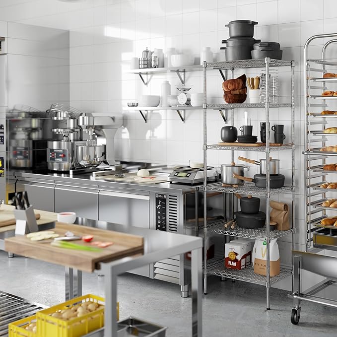 18" Deep x 24" Wide x 74" Height Wire Shelving Kit | 6-Tier | NSF Commercial - Image 5
