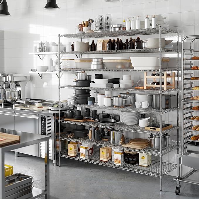 24" Deep x 72" Wide x 86" Height Wire Shelving Kit | 8-Tier | NSF Commercial - Image 4
