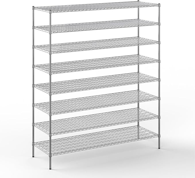 24" Deep x 72" Wide x 86" Height Wire Shelving Kit | 8-Tier | NSF Commercial by Regal+Altair