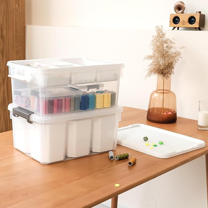 Citylife 17 QT Plastic Storage Bins Clear Storage Box - Image 5