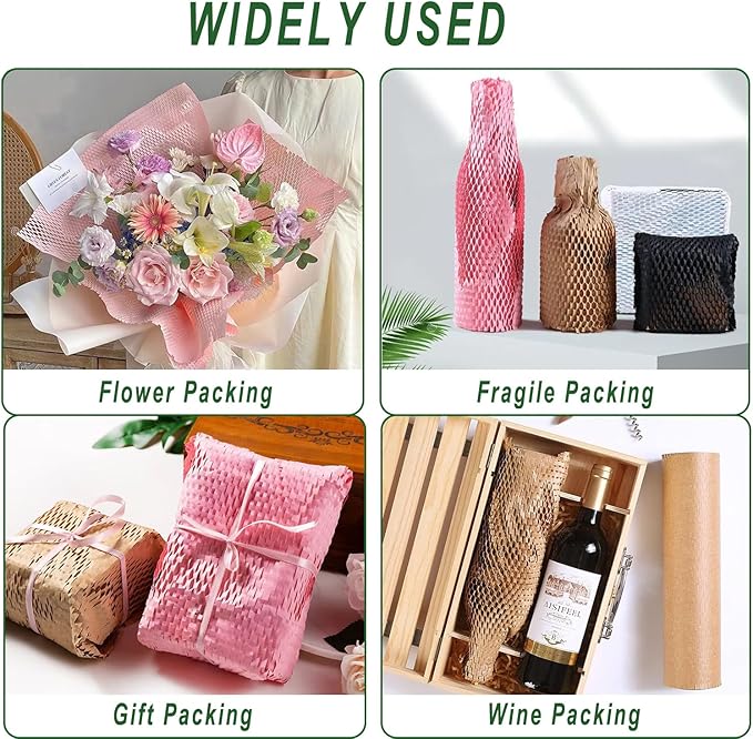 Honeycomb Packing Paper, Recyclable Moving Supplies Bubble Packing Wrap - Image 7