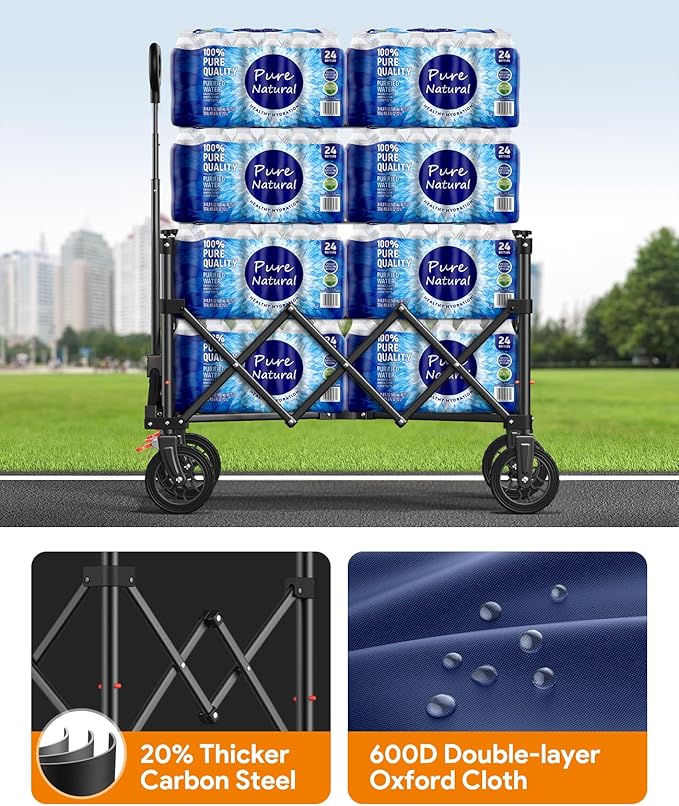 Wagon Carts Foldable, 180L Collapsible Foldable Wagon - Image 7