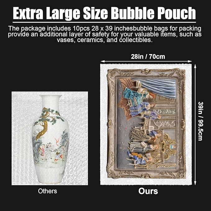 5 Pack 28 * 39 Inch Extra Large Bubble Pouches Clear Bubble Pouch Wrap Bags - Image 2