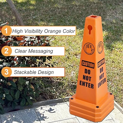 OrangeStar 8-Pack Do Not Enter Traffic Cones - Image 6