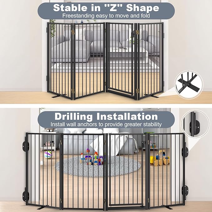 Metal Freestanding Dog Gates - Image 4