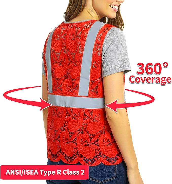 Lace-Mesh Safety Vest for Women & Men - Image 3