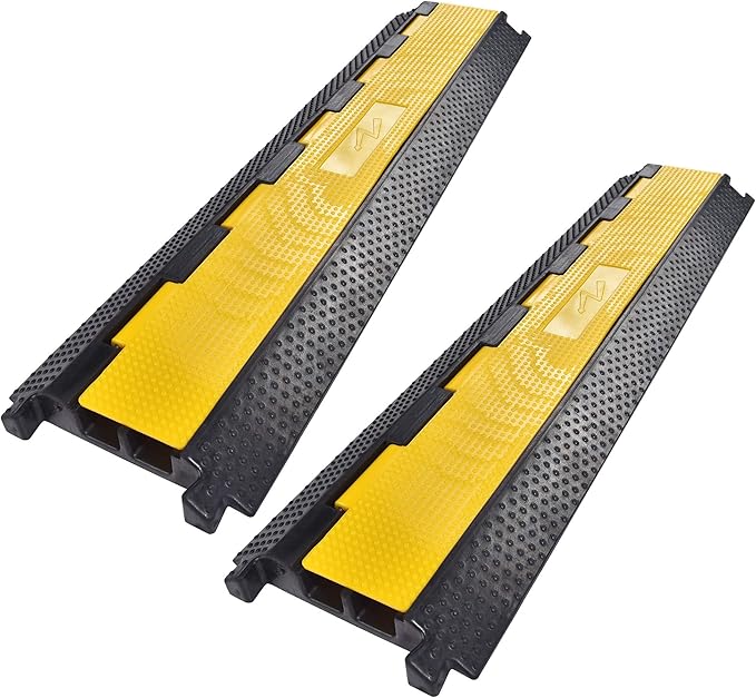 Yescom Cable Ramp Protector 2 Channel Garden Hose Protecitive 22000 Lbs Load by Yescom