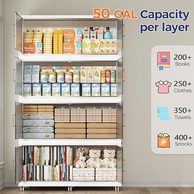 200Gal Extra Large Stackable Storage Bins - Image 4