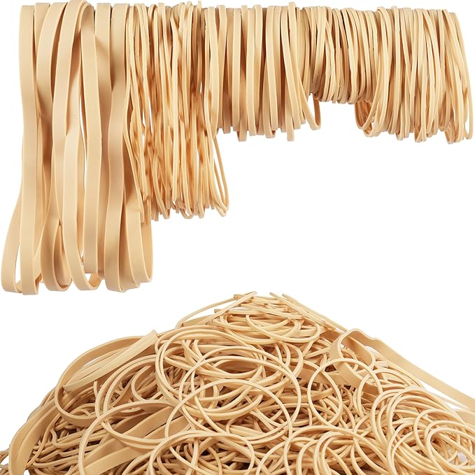 HAIDIBAO-Rubber Bands Assorted Sizes Beige Elastic Bands - Image 2