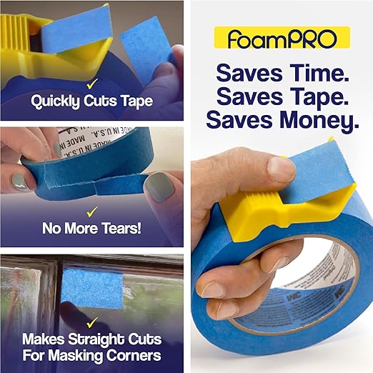 Foampro 149 Tape Cap Compact Tape Dispenser, 1 1/2” and 2” Masking and - Image 6