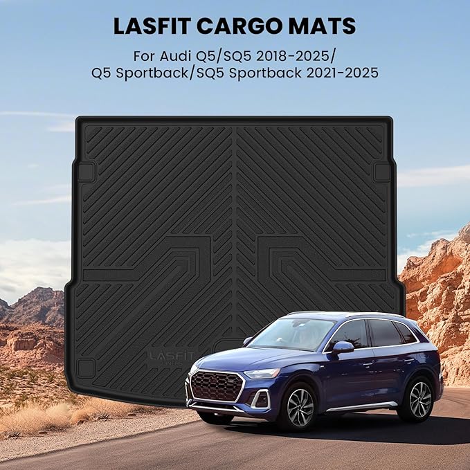LASFIT Cargo Mat for Audi Q5/SQ5 2018-2025, Custom Fit All-Weather TPE Rubber - Image 3