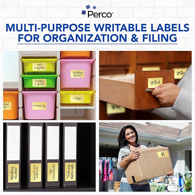 Perco Metallic Gold 3x5 Inch Perforated Sticker Labels — 500 Stickers Per Roll — - Image 4