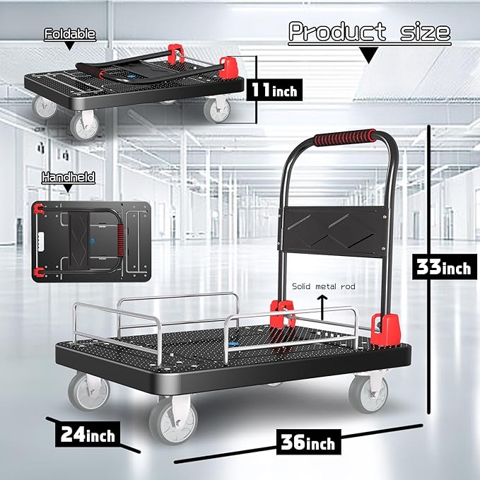Platform Trucks Flatbed Cart Heavy Duty - Image 6
