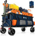 48" L Collapsible Wagon Cart Foldable, 560lbs Weight Capacity 300L Heavy Duty by Unknown