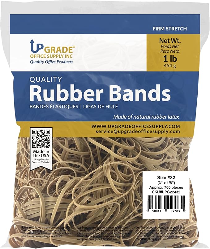 Upgrade Rubber Bands, Size 32, 1 lb Bag, Made in USA - Image 2