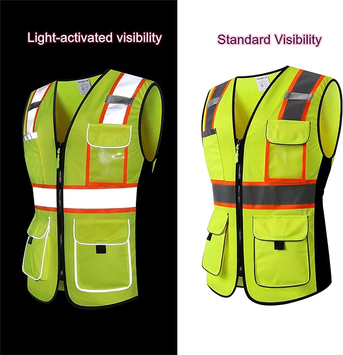 Safety Vest for women, Hi vis Reflective Lady Work vest - Image 3