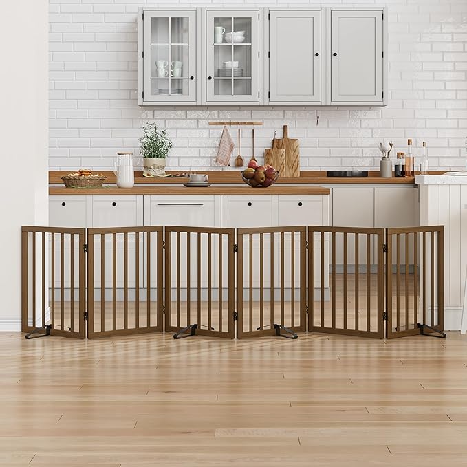 Dog Gate for Stairs, Foldable Dog Gate for Indoor Doorways House, Freestanding by MinoKesper