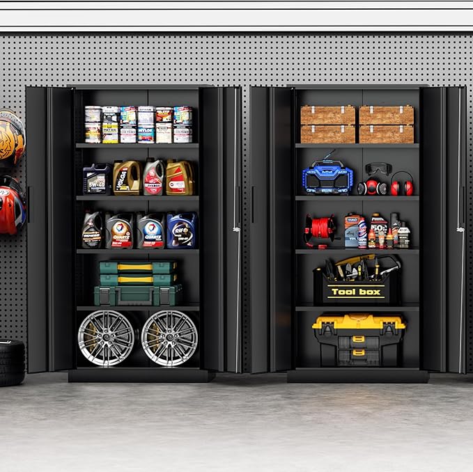 Incbruce 72” Metal Storage Cabinet, Garage Cabinets and Storage System - Image 8