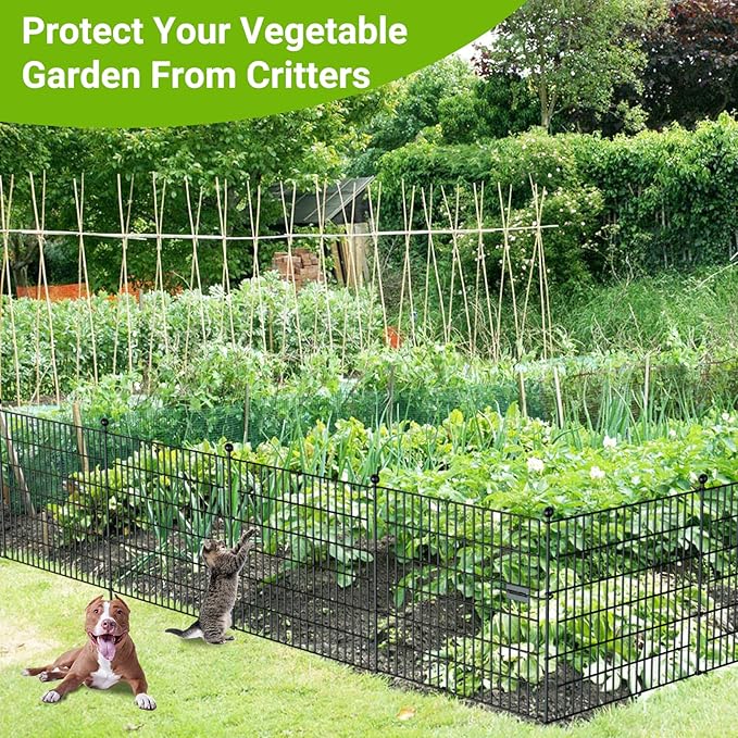 5 Panels No Dig Decorative Outdoor Garden Fence - Image 4
