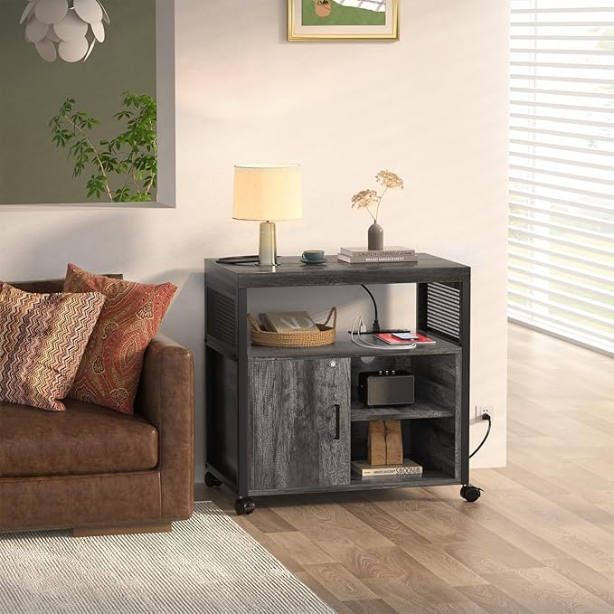Unikito Rolling File Cabinet Lateral Office Filing Cabinets - Image 6