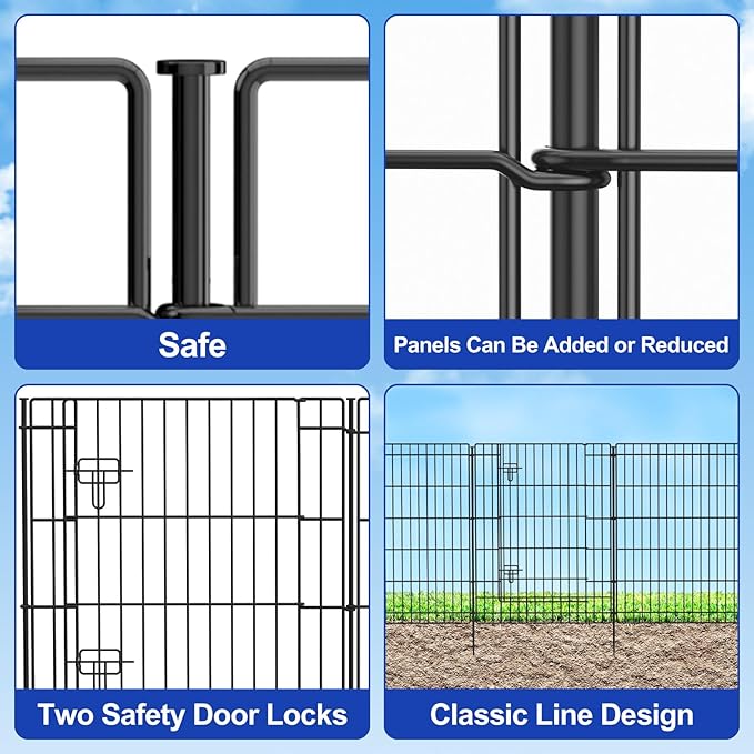 INJOPEXI Decorative Garden Fence 12 Panels 26ft×36in Garden Fences Outdoor - Image 6
