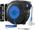 SURAIELEC 50FT Retractable Extension Cord Reel, 14AWG/3C SJTOW Heavy Duty Power by SURAIELEC