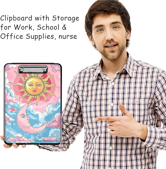 Clipboard with Storage, High Capacity Plastic Storage Clipboard with Pen Holder - Image 7