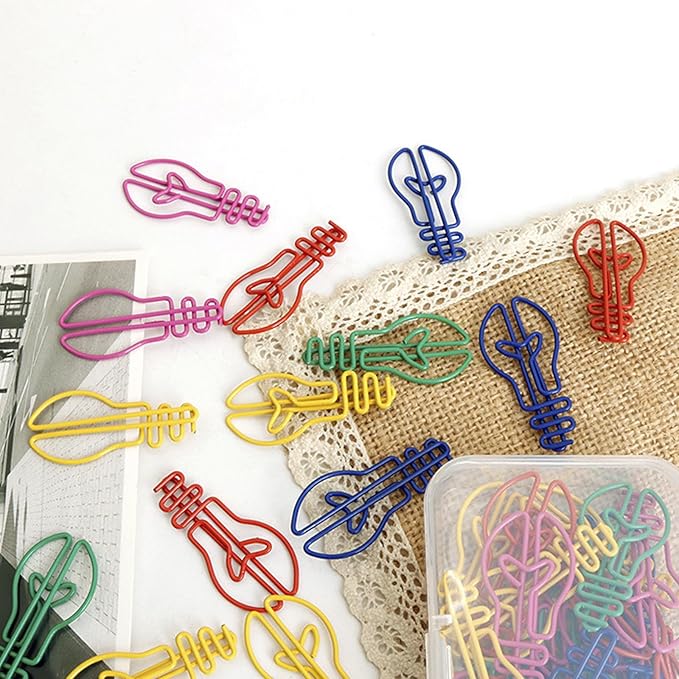 30Pieces Small Paperclips Light Bulb Paper Clip Metal Bookmarks Office Supplies - Image 9