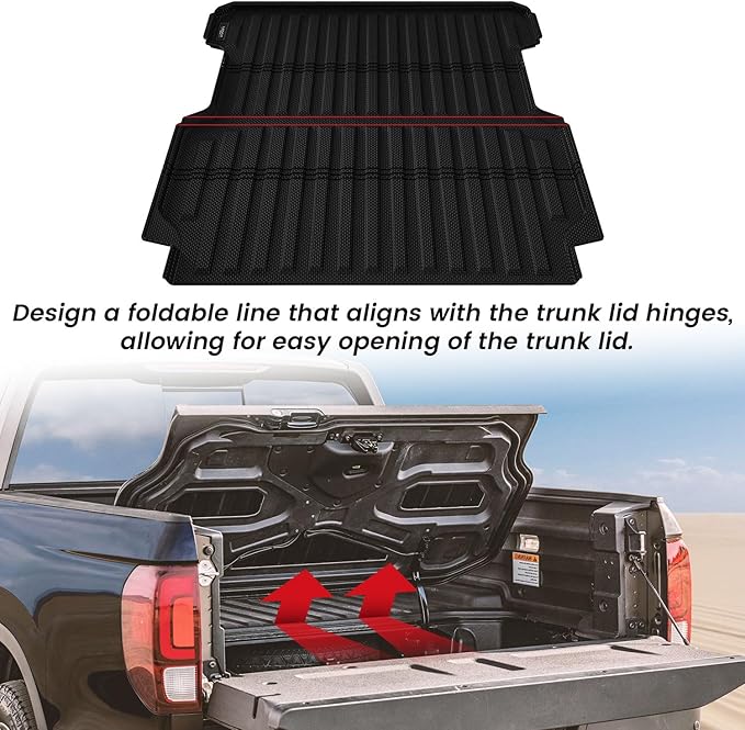 LASFIT Truck Bed Mat for Honda Ridgeline 2026 2025 2024 2023 2022 2021 2020 - Image 5