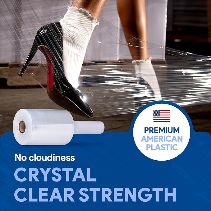 International Plastics Co. 12 Pack of 5" Plastic Stretch Film Wrap - Image 6