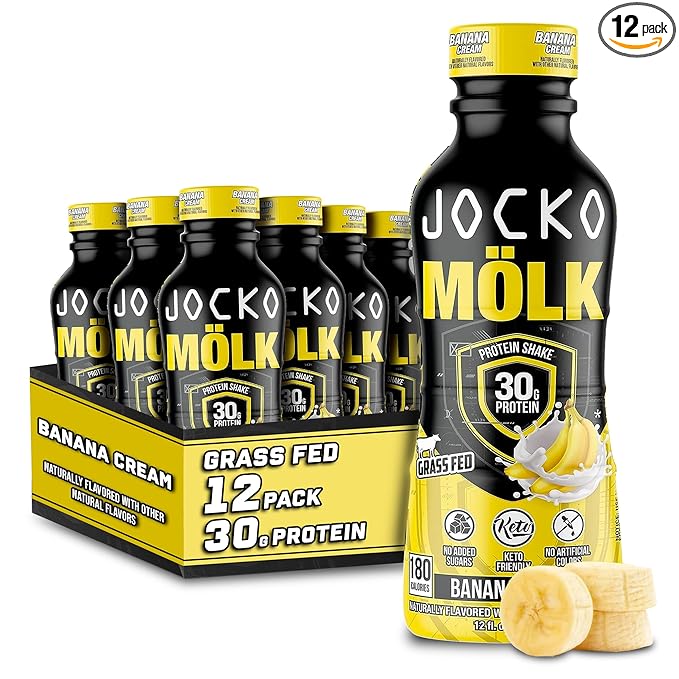 Jocko Mölk 30g Grass Fed Protein Shakes – No Added Sugar Protein Drinks KETO by JockoFuel