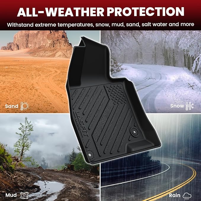 LASFIT Floor Mats & Cargo Mat for Mazda 3 2018 2017 2016 2015 2014 All Weather - Image 8