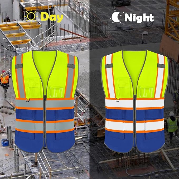 BeautyWill Custom Logo 10/20 Pack Safety Vest Class2 High Visibility Vest - Image 5