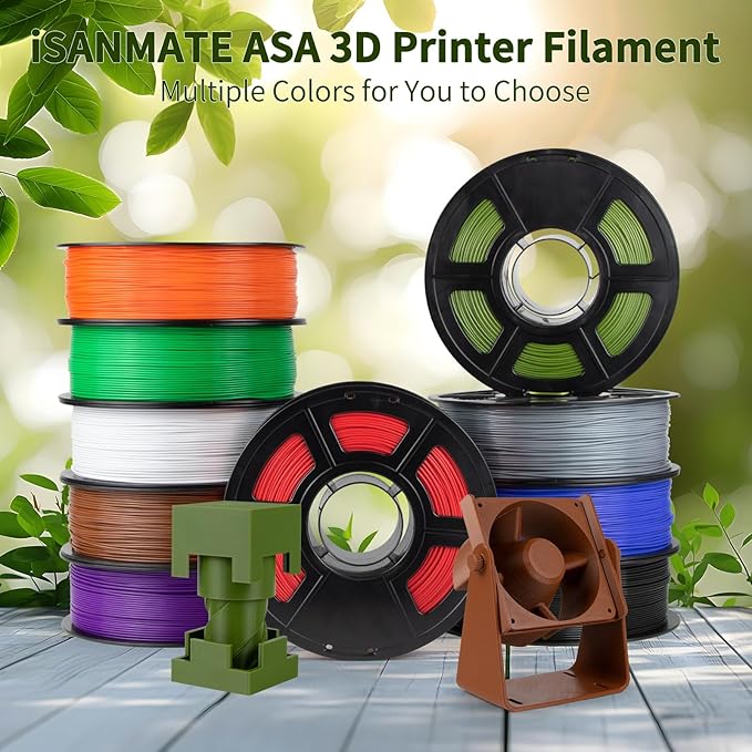iSANMATE ASA Filament 1.75mm Black 1KG, UV & Weather Resistant 3D Printer - Image 7