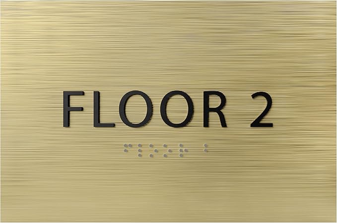 6" X4" Floor 2 Sign by ADACentralSigns