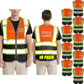 BeautyWill Custom Logo Safety Vest Class 2 High Visibility Reflective Vest by BeautyWill