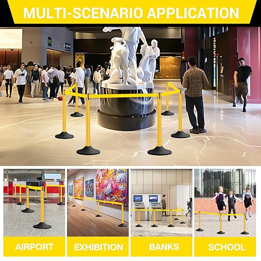 10 ft Crowd Control Stanchion Set, Crowd Control Barrier, Stanchions - Image 7